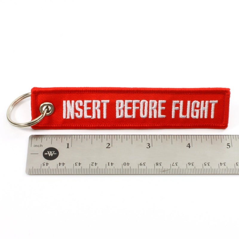 Rotary13B1 INSERT BEFORE FLIGHT Keychain - Red - Image 5